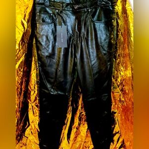 Zara Man Mens Leather Pants NEW WITH TAG